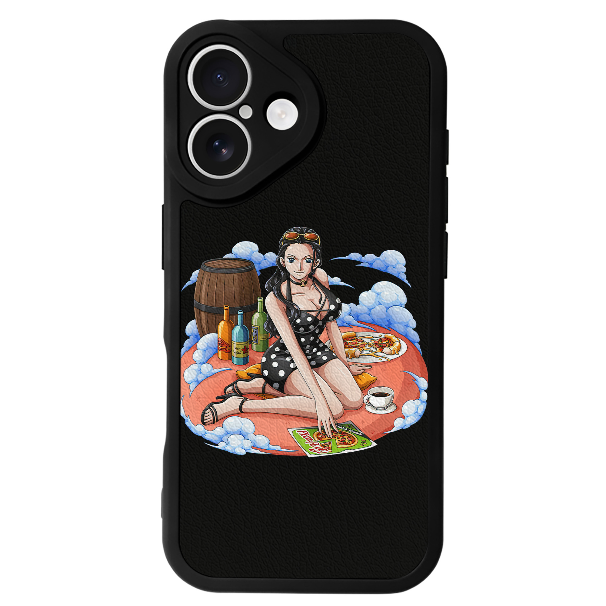 （画像用） ワンピース ニコ・ロビン ONE PIECE Nico Robin 【iPhone 16シリーズ対応】シリコンスマホケース（レザー調） 材質：シリコン